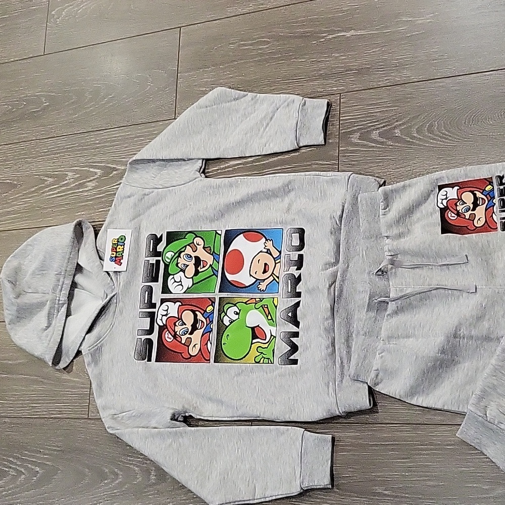 Super Mario Hoodie / Jogger pant Set Size 12